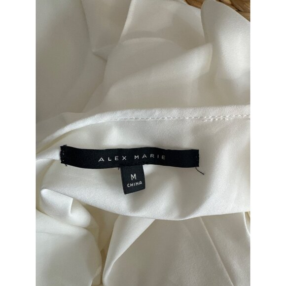 Alex Marie Ivory One-Shoulder Maternity Dressline Dress Size Medium new - Picture 5 of 6